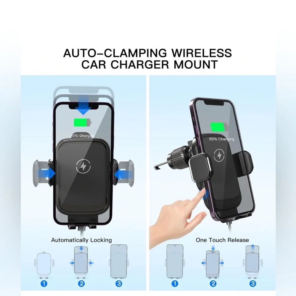 Wireless Car Charger Mount, Charger for Air Vent